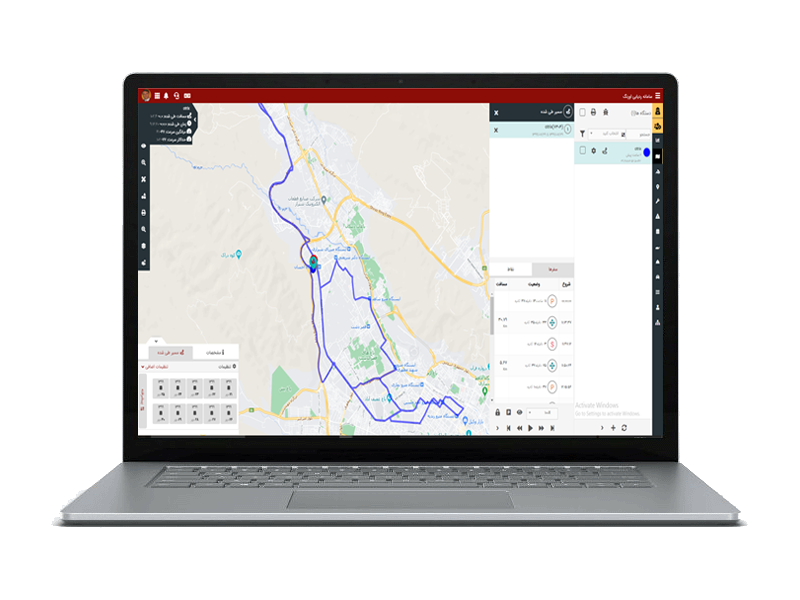 ORANG AVL tracking system on Laptop
